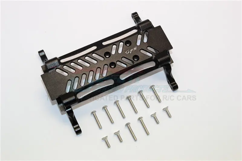 Axial Smt10 Grave Digger (Ax90055) & Max-D (Ax90057) Aluminum Gear Box Bottom Mount - 1Pc Set Black 1
