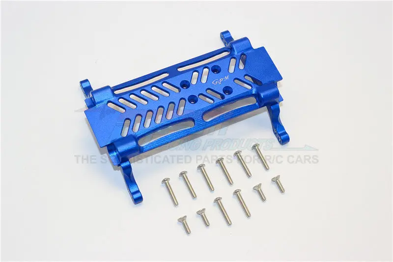 Axial Smt10 Grave Digger (Ax90055) & Max-D (Ax90057) Aluminum Gear Box Bottom Mount - 1Pc Set Blue 1