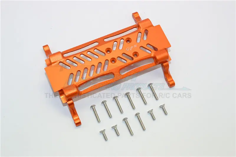 Axial Smt10 Grave Digger (Ax90055) & Max-D (Ax90057) Aluminum Gear Box Bottom Mount - 1Pc Set Orange 1