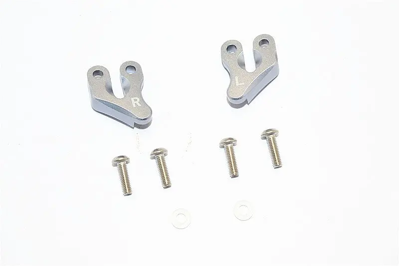 Axial Smt10 Grave Digger (Ax90055) & Max-D (Ax90057) Aluminum Rear Supporting Mount - 2Pcs Set Gray Silver 1