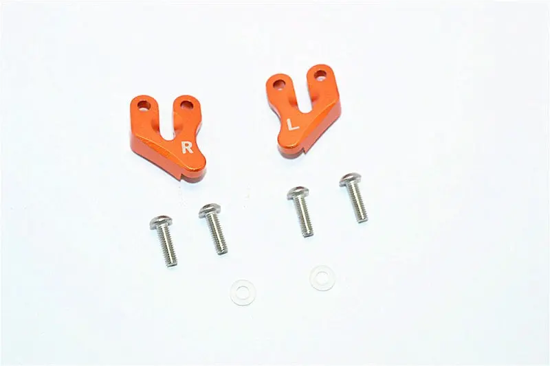 Axial Smt10 Grave Digger (Ax90055) & Max-D (Ax90057) Aluminum Rear Supporting Mount - 2Pcs Set Orange 1