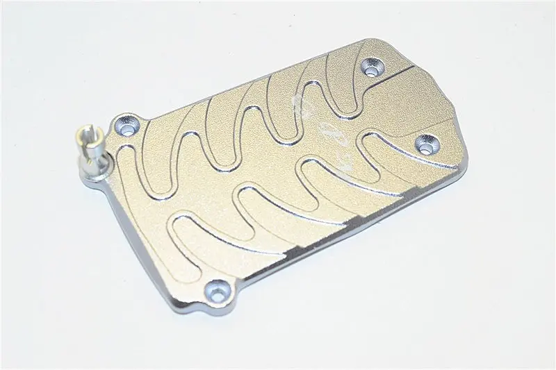Axial Smt10 Grave Digger (Ax90055) & Max-D (Ax90057) Aluminum Receiver Mount - 1Pc Set Gray Silver 1