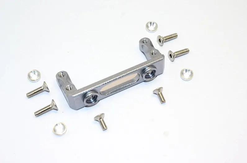 Axial Smt10 Grave Digger (Ax90055) & Max-D (Ax90057) Aluminum Servo Mount - 1Pc Set Gray Silver 1