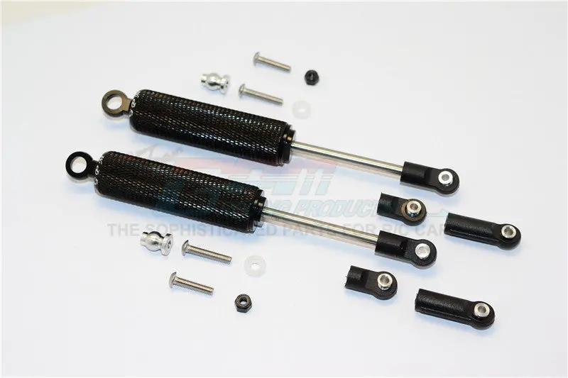 Axial Smt10 Grave Digger (Ax90055) & Max-D (Ax90057) Aluminumfront/Rear Internal Shocks (3 Length Adjustable Design) - 1Pr Set Black 1
