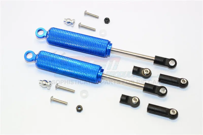 Axial Smt10 Grave Digger (Ax90055) & Max-D (Ax90057) Aluminumfront/Rear Internal Shocks (3 Length Adjustable Design) - 1Pr Set Blue 1