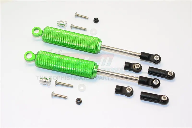 Axial Smt10 Grave Digger (Ax90055) & Max-D (Ax90057) Aluminumfront/Rear Internal Shocks (3 Length Adjustable Design) - 1Pr Set Green 1