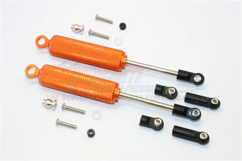 Axial Smt10 Grave Digger (Ax90055) & Max-D (Ax90057) Aluminumfront/Rear Internal Shocks (3 Length Adjustable Design) - 1Pr Set Orange 1