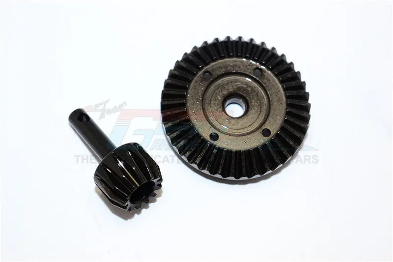Axial Smt10 Grave Digger (Ax90055) & Max-D (Ax90057) Hard Steel Gear Set For Differential Assembly - 2Pcs Black 1