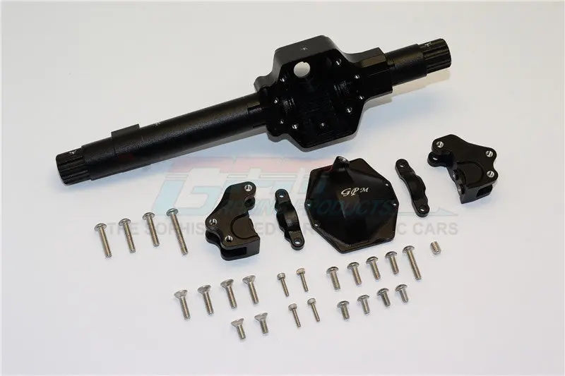Axial Smt10 Grave Digger (Ax90055) & Rr10 Bomber (Ax90048) Aluminum Front Or Rear Axle Housing Assembly (Gpm Upgrade Version) - 6Pcs Set Black 1