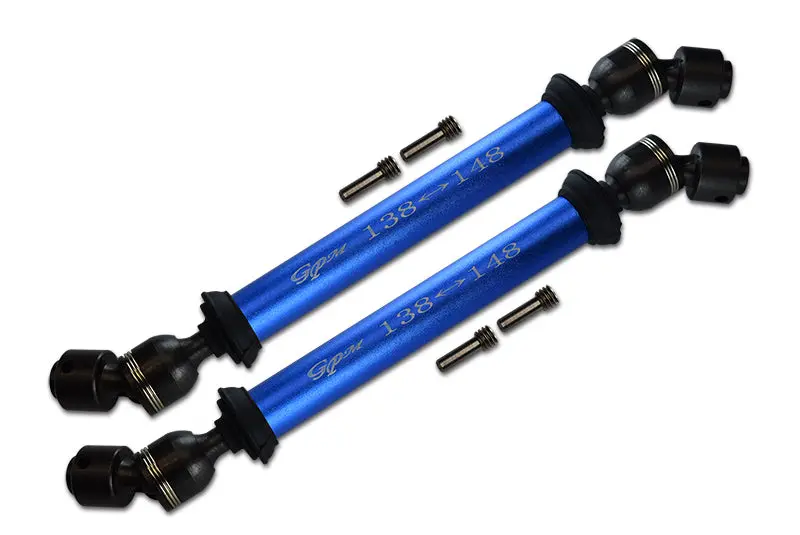 Axial Smt10 Grave Digger (Ax90055) Steel Front&Rear Center Shaft With Aluminum Body (138Mm-148Mm) - 1Pr Set Blue 1