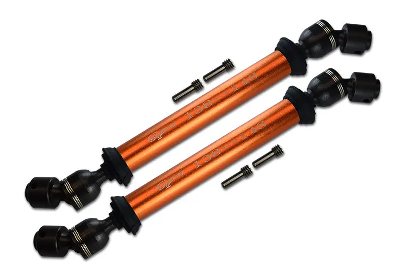 Axial Smt10 Grave Digger (Ax90055) Steel Front&Rear Center Shaft With Aluminum Body (138Mm-148Mm) - 1Pr Set Orange 1