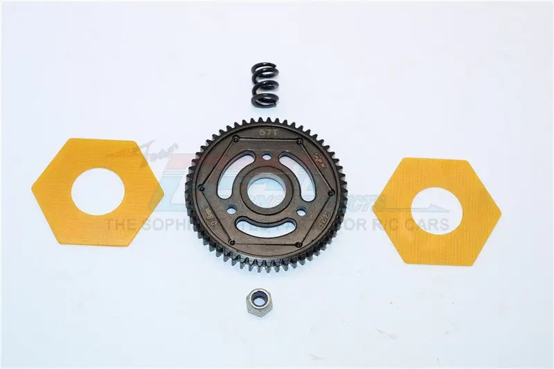 Axial Smt10 Grave Digger (Ax90055) Steel#45 Spur Gear (57T) - 1Pc Set Black 1