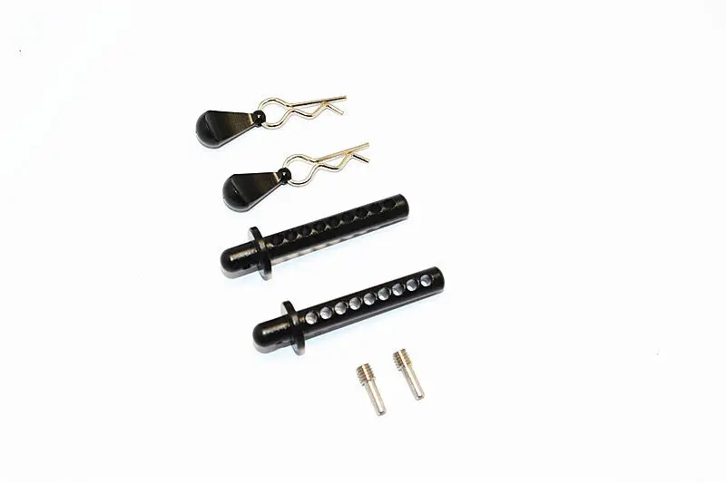 Axial Smt10 Max-D (Ax90057) Aluminum Front/Rear Body Post With Clip & Mount - 1 Set Black 1