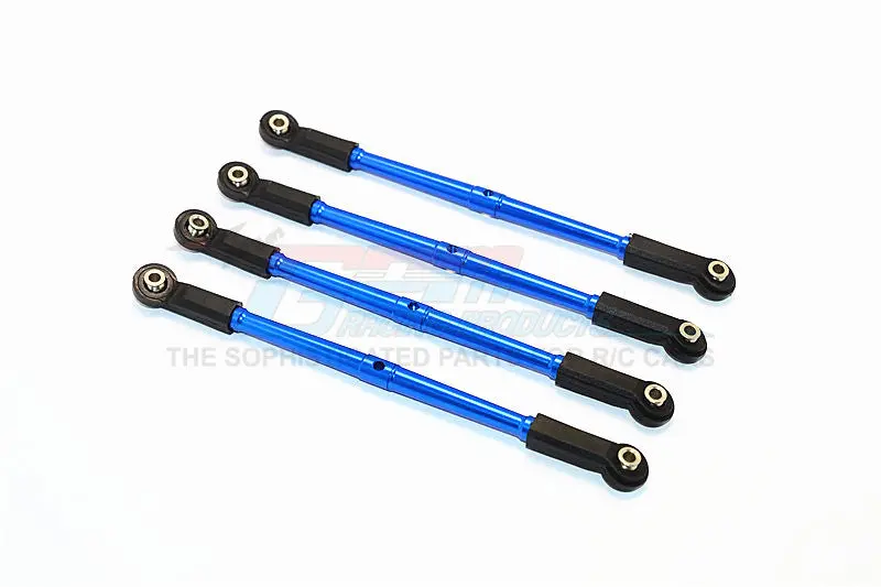 Axial Wraith Aluminum Front/Rear Lower Thread Rod - 4Pcs Set Blue 1