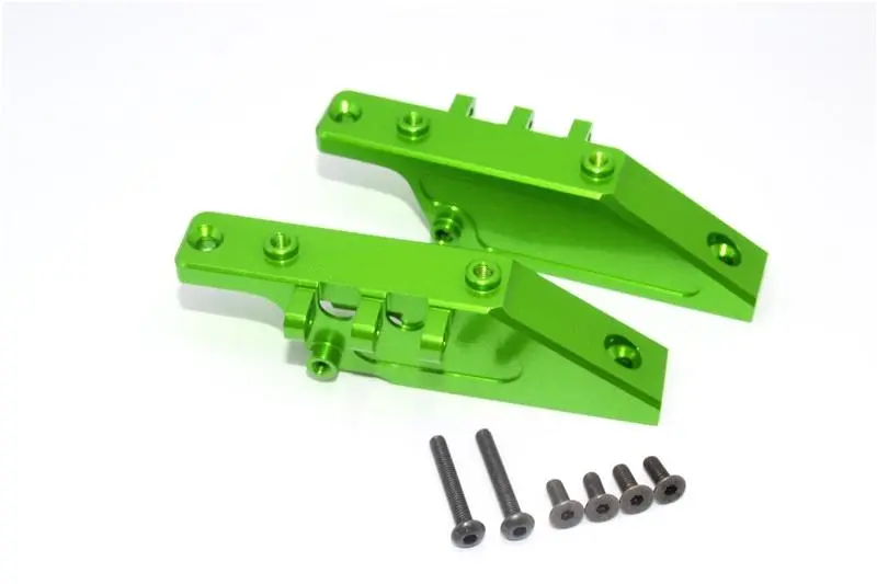 Axial Wraith Aluminum Front+Rear Gear Box Mount - 2Pcs Set Green 1
