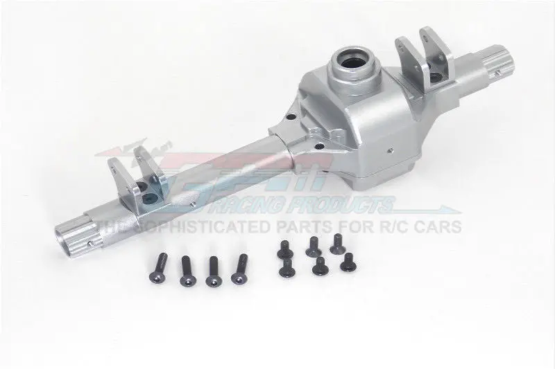 Axial Wraith & Axial Yeti Aluminum Front/Rear Axle Housing - 1 Set Gray Silver 1