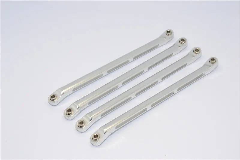 Axial Wraith & Rr10 Bomber Aluminum Lower Thread Rod - 4 Pcs Set Silver 1