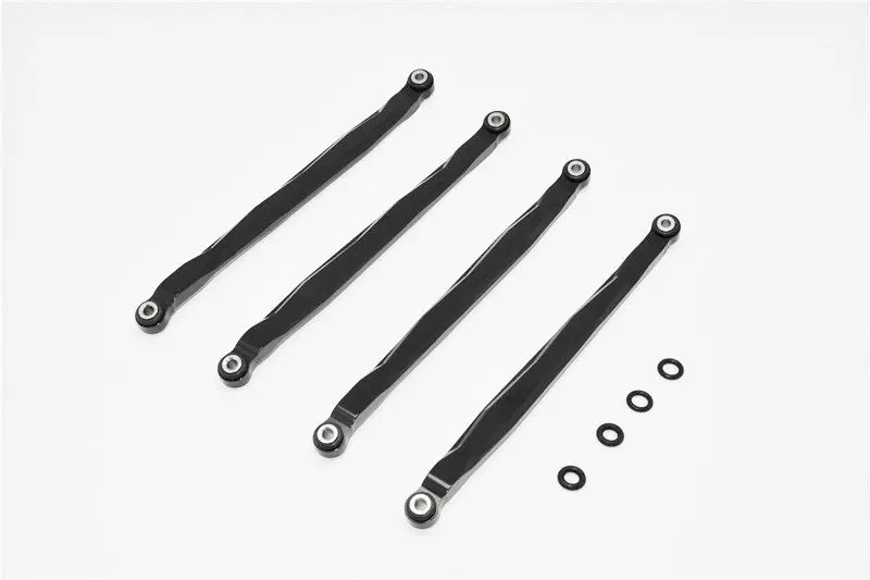Axial Wraith & Rr10 Bomber Aluminum Lower Tube Frame Brace - 4Pcs Set Black 1