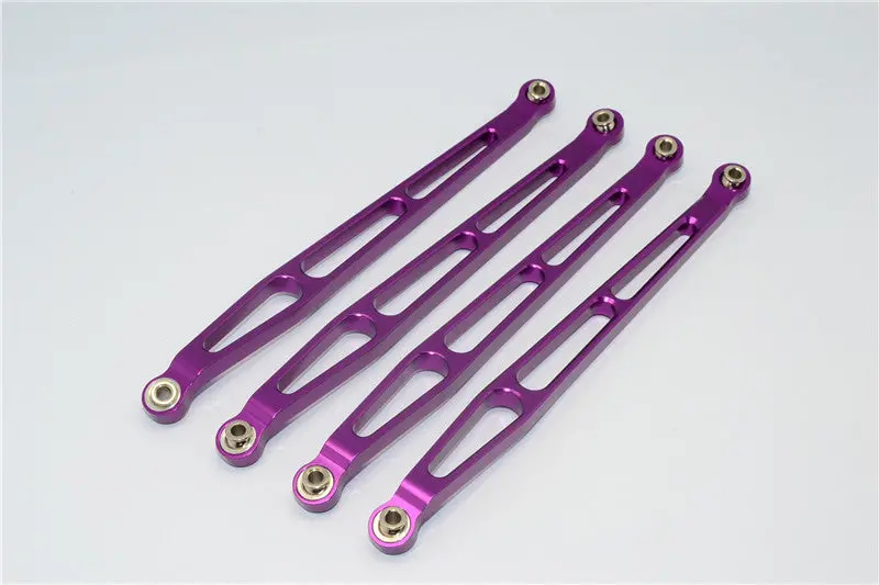 Axial Wraith & Rr10 Bomber Aluminum Lower Tube Frame Brace - 4Pcs Set Purple 1