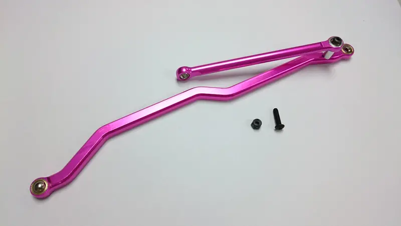 Axial Wraith & Rr10 Bomber Aluminum Steering Link - 2 Pcs Set Pink 1