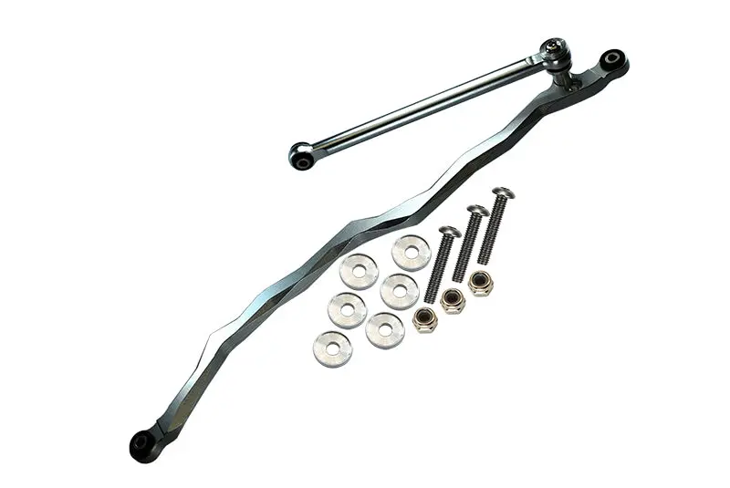 Axial Wraith & Rr10 Bomber Aluminum Steering Link - 2Pcs Set Gray Silver 1