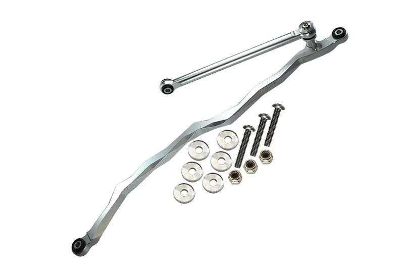 Axial Wraith & Rr10 Bomber Aluminum Steering Link - 2Pcs Set Silver 1