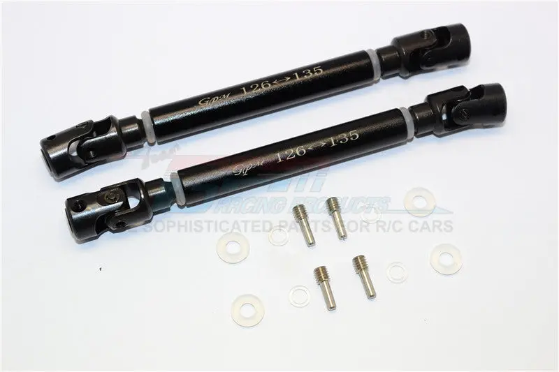 Axial Wraith Steel Adjustable Main Shaft With Alloy Body - 1Pr Set Black 1