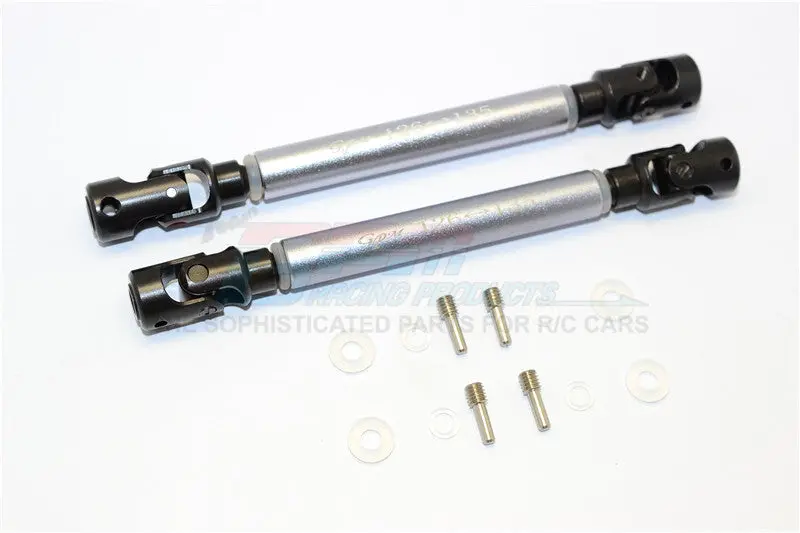 Axial Wraith Steel Adjustable Main Shaft With Alloy Body - 1Pr Set Gray Silver 1
