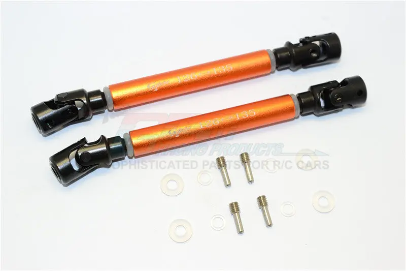 Axial Wraith Steel Adjustable Main Shaft With Alloy Body - 1Pr Set Orange 1