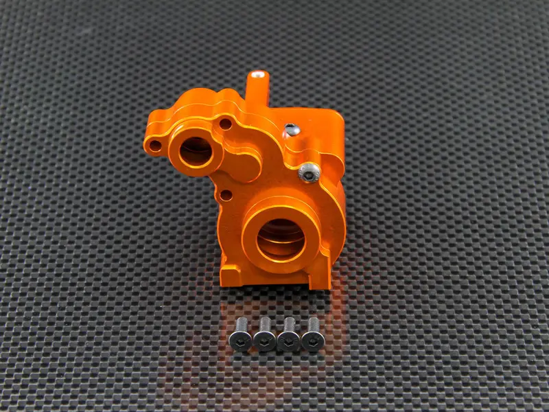 Axial Wraith & Wraith Spawn Aluminum Center Transmission Case - 3 Pcs Set Orange 1
