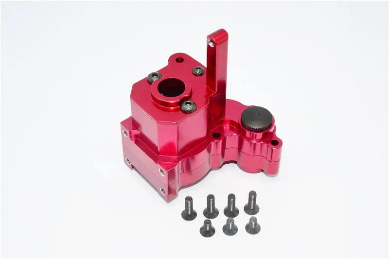 Axial Wraith & Wraith Spawn Aluminum Center Transmission Case - 3Pcs Set Red 1
