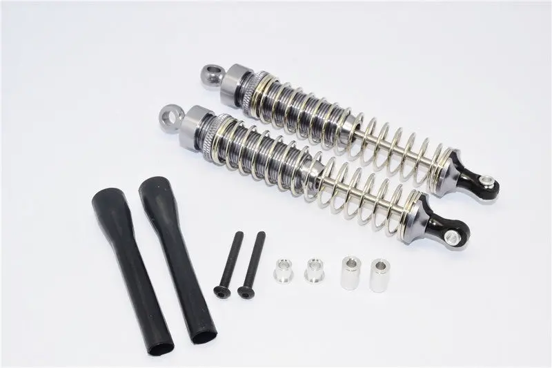 Axial Wraith & Wraith Spawn Aluminum Front/Rear Adjustable Dampers - 1Pr Set Gray Silver 1