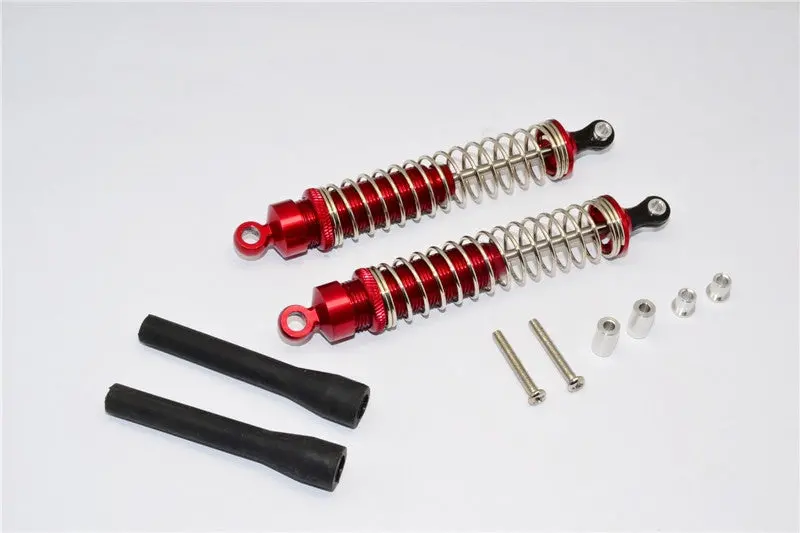 Axial Wraith & Wraith Spawn Aluminum Front/Rear Adjustable Dampers - 1Pr Set Red 1