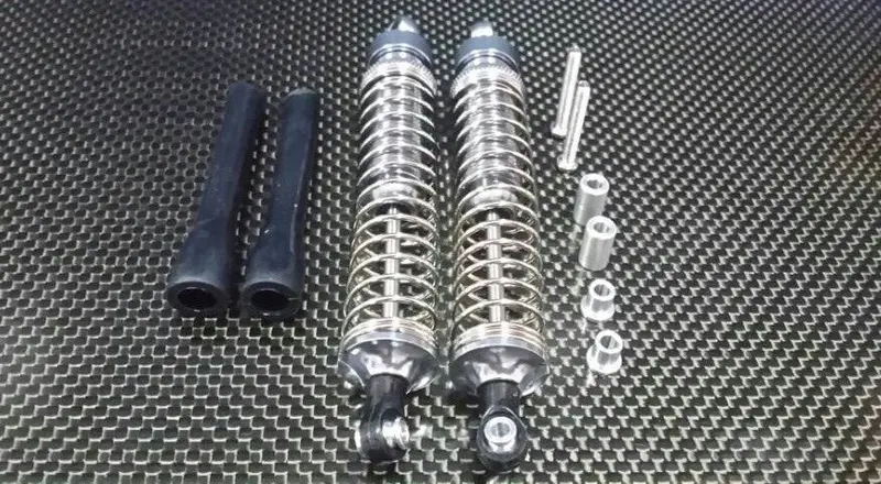 Axial Wraith & Wraith Spawn Aluminum Front/Rear Adjustable Dampers - 1Pr Set Silver 1