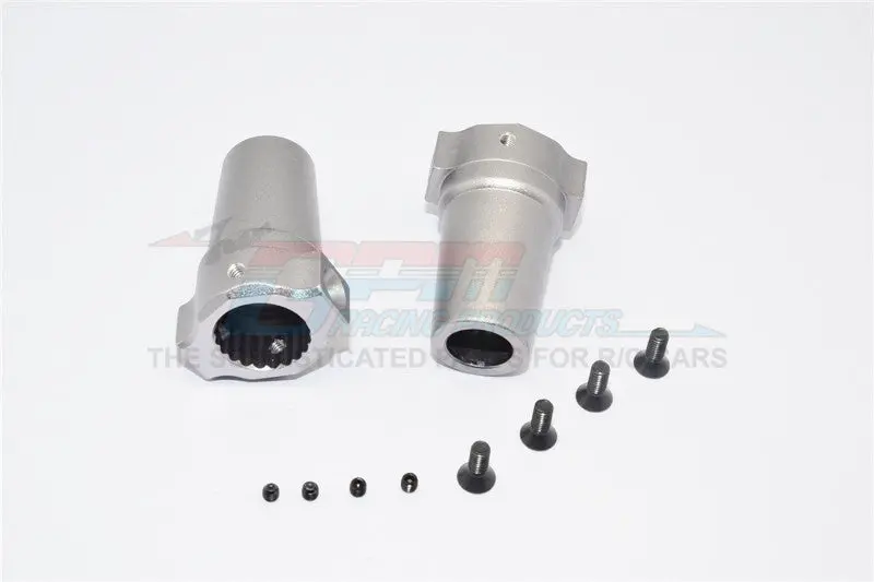 Axial Wraith & Wraith Spawn Aluminum Straight Axle Adapter - 1Pr Gray Silver 1