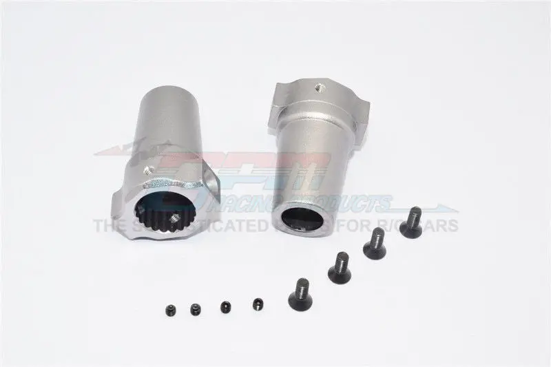 Axial Wraith / Yeti / Rr10 Bomber Aluminum Straight Axle Adapter - 1Pr Gray Silver 1