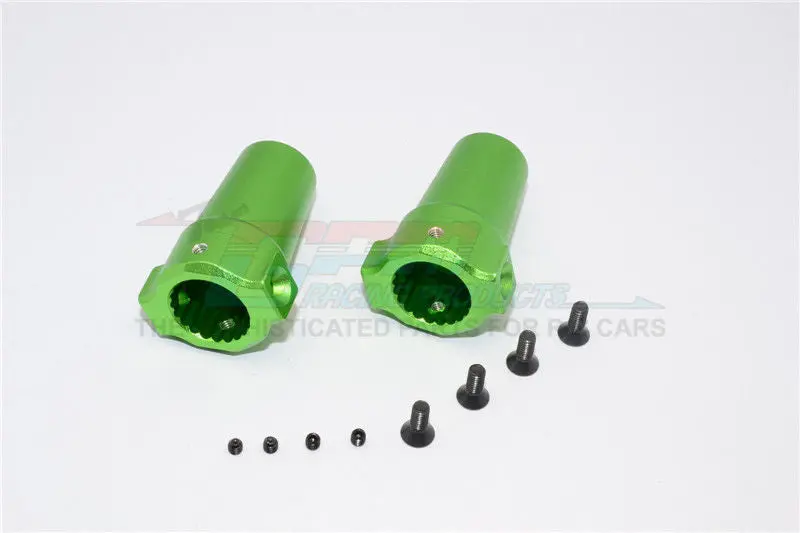 Axial Wraith / Yeti / Rr10 Bomber Aluminum Straight Axle Adapter - 1Pr Green 1