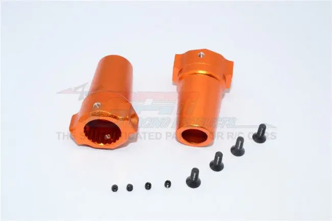 Axial Wraith / Yeti / Rr10 Bomber Aluminum Straight Axle Adapter - 1Pr Orange 1