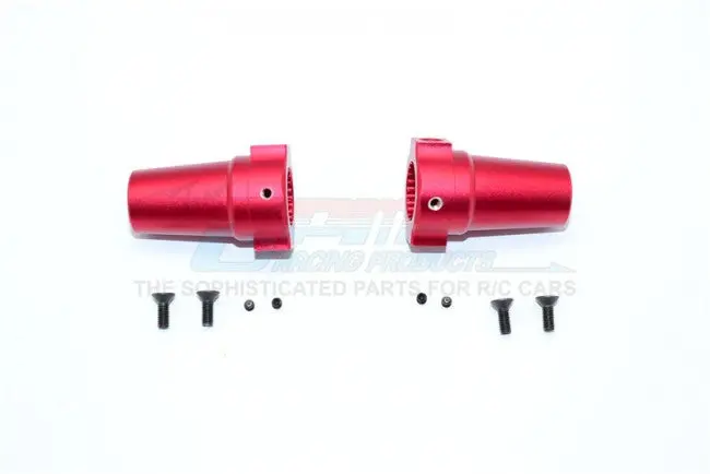 Axial Wraith / Yeti / Rr10 Bomber Aluminum Straight Axle Adapter - 1Pr Red 1