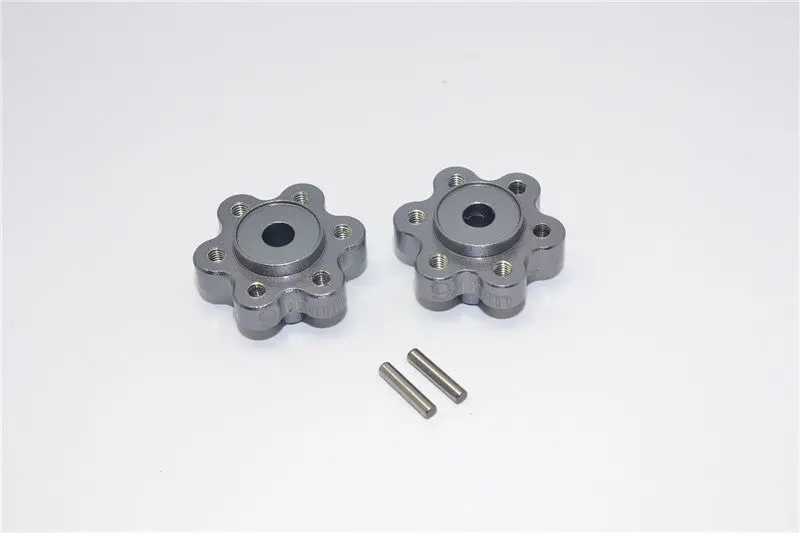 Axial Yeti Aluminum 2.2 Wheel Hub Adapters (9Mm Thickness) - 1Pr Set Gray Silver 1