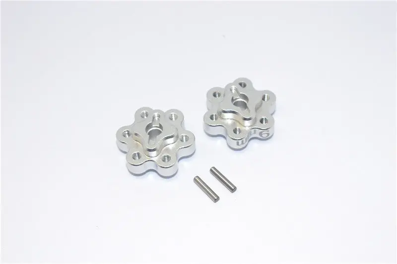 Axial Yeti Aluminum 2.2 Wheel Hub Adapters (9Mm Thickness) - 1Pr Set Silver 1