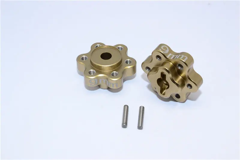 Axial Yeti Aluminum 2.2 Wheel Hub Adapters (9Mm Thickness) - 1Pr Set Titanium 1