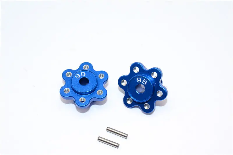 Axial Yeti Aluminum 2.2 Wheel Hub Adapters (9Mm Thickness) Economy Version - 1Pr Set Blue 1