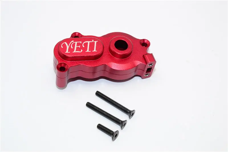Axial Yeti Aluminum Center Transmission Case - 2Pcs Set Red 1