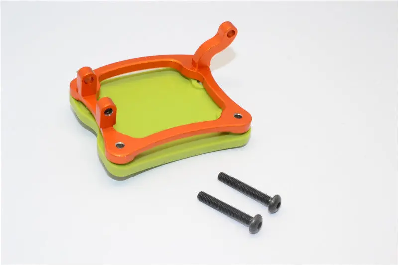 Axial Yeti Aluminum + Plastic Rear Axle Protector Mount - 1 Set Orange 1