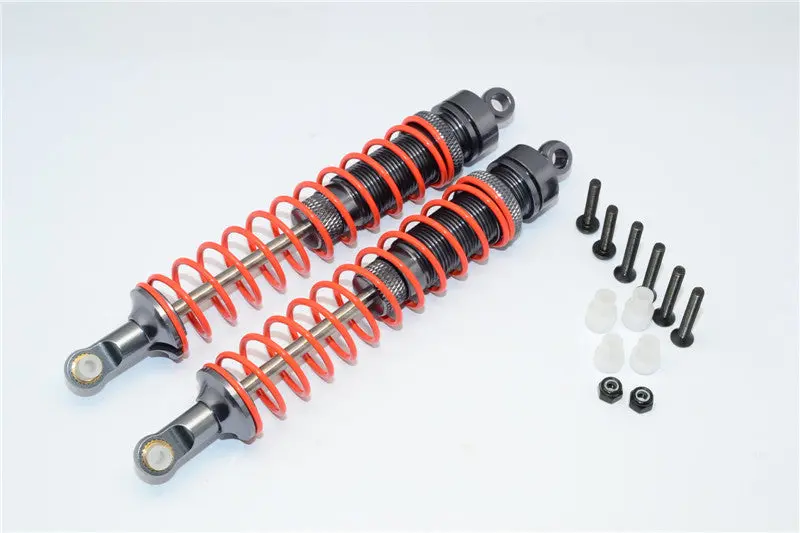 Axial Yeti Aluminum Rear Adjustable Spring Damper (125Mm) - 1Pr Set Gray Silver 1