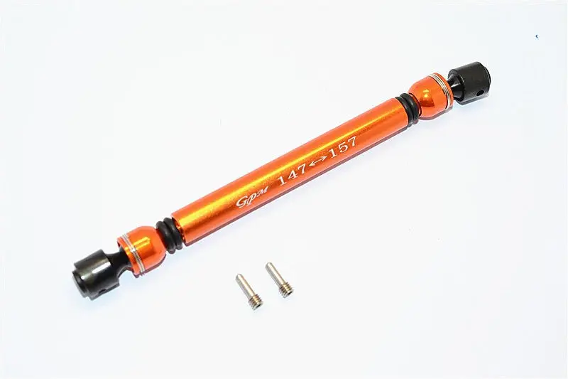 Axial Yeti Aluminum Rear Main Drive Shaft With Steel Joint (147Mm-157Mm) - 1Pc Set Orange 1