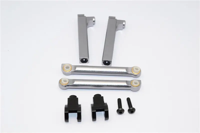 Axial Yeti Aluminum Rear Sway Bar Mount - 6 Pcs Set Gray Silver 1
