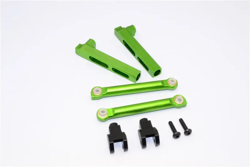 Axial Yeti Aluminum Rear Sway Bar Mount - 6 Pcs Set Green 1