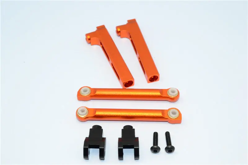 Axial Yeti Aluminum Rear Sway Bar Mount - 6 Pcs Set Orange 1